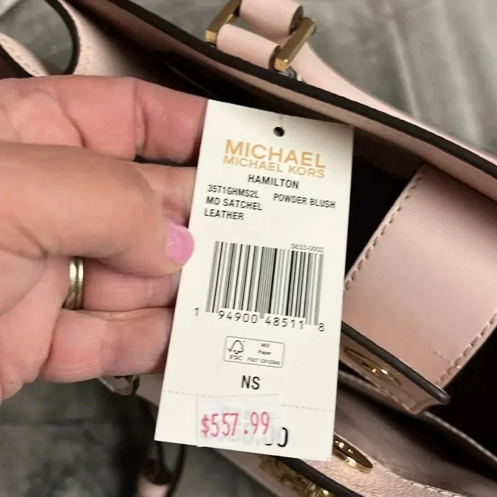 NWT Michael Kors Hampton bag. Perfect spring bag. Blush pink in color.